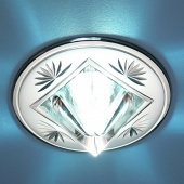 Точечный светильник со стеклом 305A PS/N (перламутр. серебро/никель)