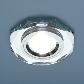 Точечный светильник со стеклом 8020 SL/SL (зеркало/серебро)