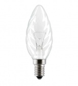 Лампа накаливания GE  60TC1/CL/E14 230V витая прозрачная свеча