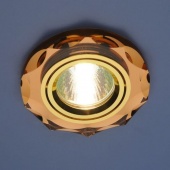 Точечный светильник со стеклом 800/2 BROWN/GD (коричневый / золото)