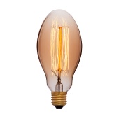 Ретро лампа SunLumen E75 F2 40W E27 золотая