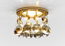 Точечный светильник Ambrella K2051C KF/G золото/дымчатый