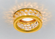 Точечный светильник Ambrella K105/2 CL/G золото/прозрачный