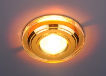 Встраиваемый точечный светильник со стеклом 1050 GD (зеркальный / золотой)
