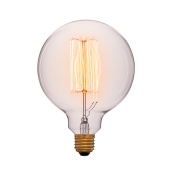 Ретро лампа SunLumen G125 F2 40W E27 золотая