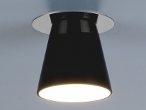 Встраиваемый точечный светильник с керамическим плафоном 7550 CH/BK (хром / черный)