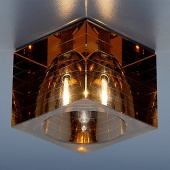 Точечный светильник со стеклом  498 BROWN (коричневый)
