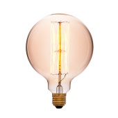 Ретро лампа SunLumen G125 F2 L 40W E27 золотая