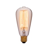 Ретро лампа SunLumen ST64 F2 60W E27 прозрачная