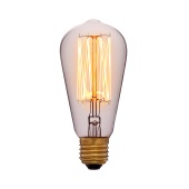 Ретро лампа SunLumen ST58 F2 60W E27 прозрачная